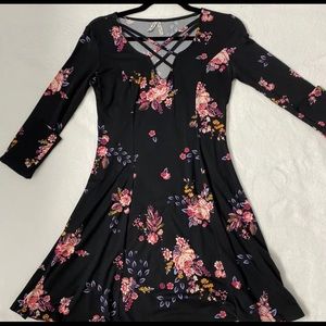 Floral criss-cross dress